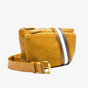 Remi/Reid Leo Convertible Crossbody Sling & Belt Bag Large Waxed Marigold Yellow